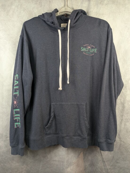 Salt Life Other - Salt Life Good Times Salty Vibes Graphic Hoodie Grey Pullover Adult XL